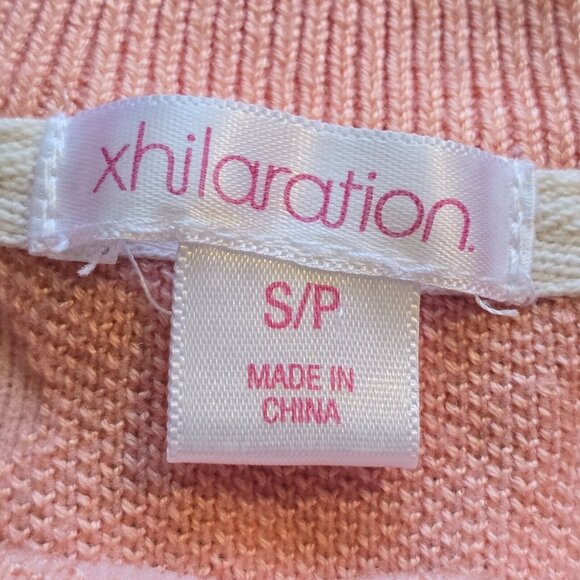 Xhilaration Sweater Womens Small Pink Hearts Embossed Textured Love Valentine - Picture 4 of 9